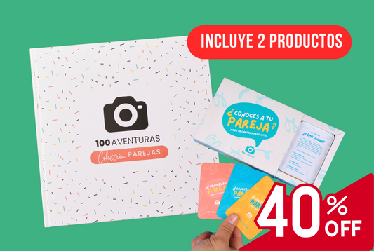 Pack de Conexión Profunda: Álbum 100 Aventuras y Cartas para Parejas